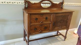 Antique Victorian Oak Dresser Bureau Mirror Wood Local Delivery Phila Pa