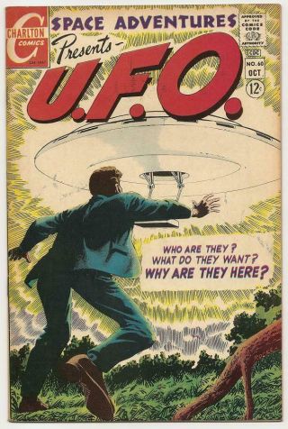 Space Adventures Presents U.  F.  O.  Vol.  3 No.  60 (1) Charlton Oct.  1967 Vf/nm