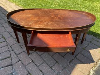 Mahogany Oval Hepplewhite Coffee Table by Mersman (6964) Antique Vintage 2