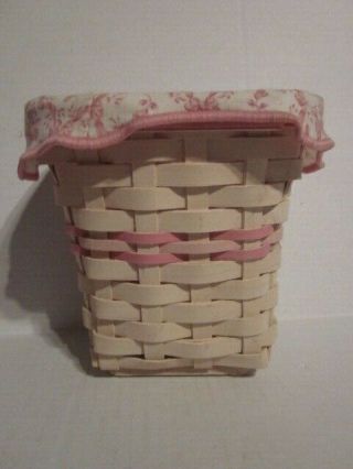 Vintage 2004 Longaberger Handmade Basket Horizon Of Hope Print Design