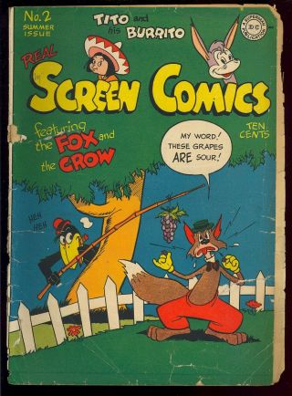 Real Screen Comics 2,  12,  13 Dc Funny Animal Group (3 Comics) 1945 Fr To Vg -