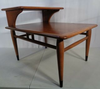 Vintage Mid Century Modern Lane Acclaim Altavista Dovetail 2 Tier End Side Table 3