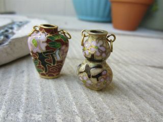 Vintage Cloisonne Enamel Dollhouse Miniature Urn Vase Jar Pendant?