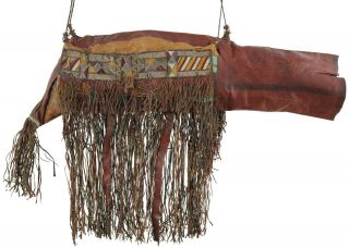 Camel Saddle Bag Old African Tuareg Leather Sahara Niger Mali Sahara Bedouin