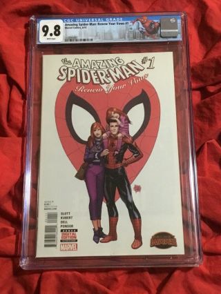 Cgc 9.  8 Spider - Man Renew Your Vows 1 Mary Jane Parker Custom Label