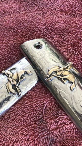 1911 Colt Vintage Alpaca Silver Mexican Grips