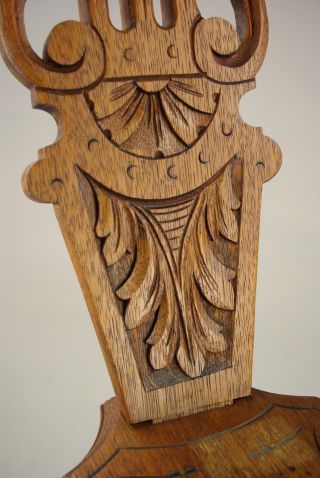 Antique Spinning Chair,  Antique Chair,  Carved Oak Chair,  Scotland 1880,  B1318 3