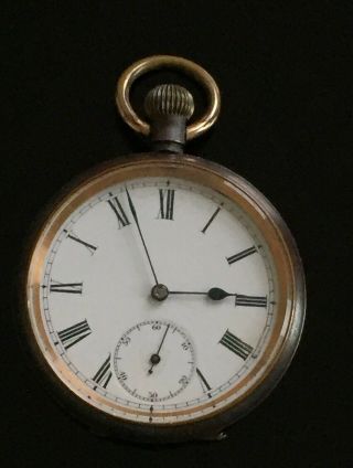 Vintage Omega Gunmetal Pocket Watch C.  1900 / Montre Gousset