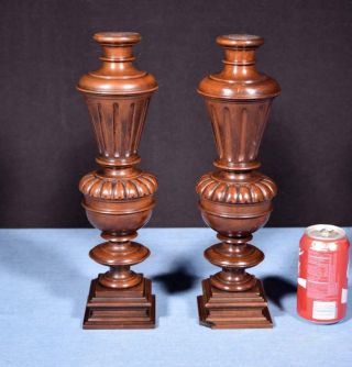 14 " French Antique Solid Walnut Posts/pillars/columns/balusters Salvage