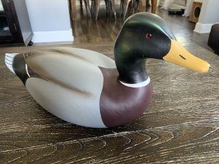 Vintage Ducks Unlimited Mallard Randy Tull Full Size Duck Decoy