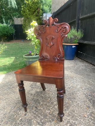 Victorian 1870’s Mahogany Shield Back Hall Chair – John Walton