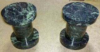 18” Vintage Tall Marble End Tables For Local Pickup
