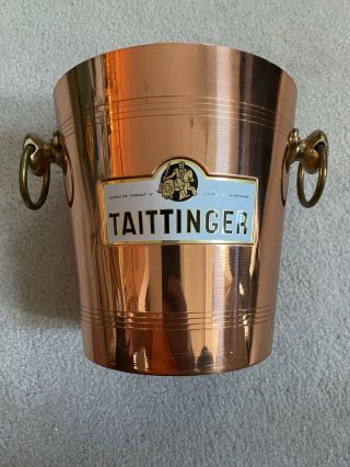 Unusual Vintage Taittinger Champagne Ice Bucket.  Made In France.