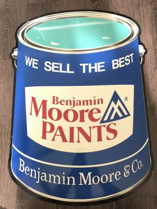Vintage Benjamin Moore & Co.  Paint Metal Sign " We Sell The Best "