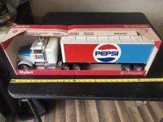 Vintage 1980’s Nylint Pepsi 18 Wheeler Toy Semi Truck & Trailer Tractor Trailer