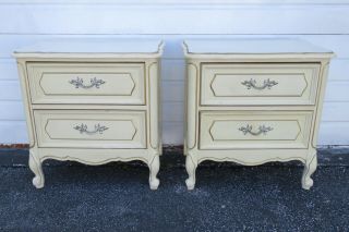 French Painted Nightstands Side End Tables 1305