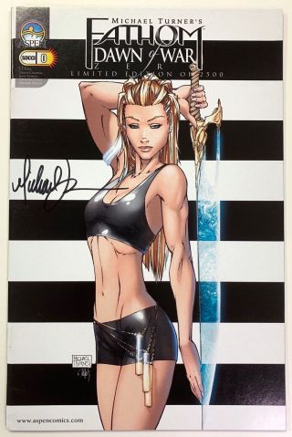 Fathom:dawn Of War 0 Sdcc 2004 Exclusive Kiani Cover Book Signed Michael Turner