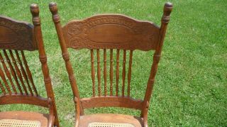 Antique Set of 4 Larkin Oak Spindle Back Chairs 2