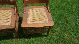 Antique Set of 4 Larkin Oak Spindle Back Chairs 3
