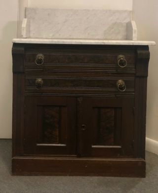 Antique Early Victorian Eastlake Washstand Dresser 1880 