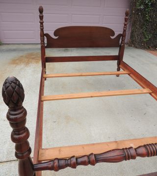 Antique Mahogany 4 Poster Bed Frame - Double size 3