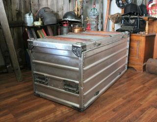 Vintage Industrial Heavy Duty Aluminum Engine Crate Steampunk