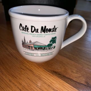 Cafe Du Monde Orleans Beignets Round Large Oversized Coffee Cup Mug