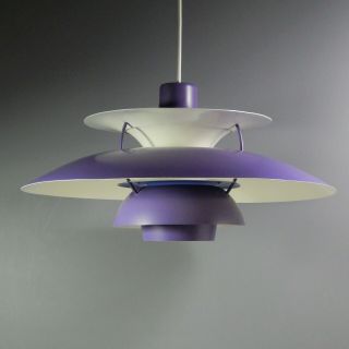 Vintage Purple Louis Poulsen Ph5 Pendant Light Poul Henningsen Danish Lamp