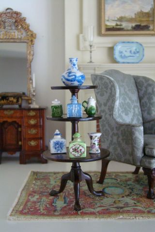 Vintage Artisan Jean Yingling Miniature Wedgewood Jasperware Tea Caddy 1980s