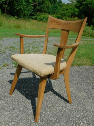 C1957 Mid Century Modern Heywood Wakefield Sable Cadence Dining Arm Chair 1950s