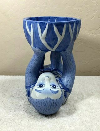 2 Vintage Andrea by Sadek Ceramic Monkey from China on Back Holding Bowls 3