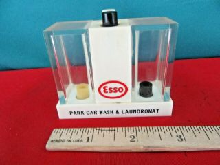 497.  Vintage Salt And Pepper Shakers " Park Car Wash & Laundromat " Esso Gas Pump