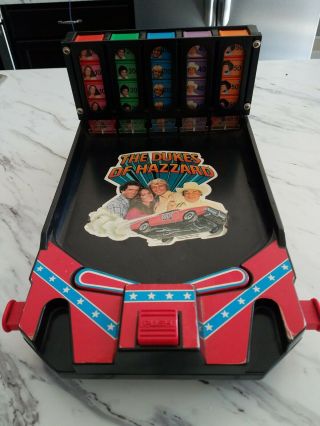 Rare Vintage Illco " The Dukes Of Hazzard " Pinball Machine Toy 1981 Warner Bros.