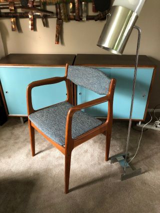 Vintage Sculptural Mid Century Danish Modern Teak Armchair Desk Dining Chair Mcm
