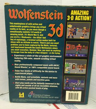 Vintage 1992 Wolfenstein 3D (IBM PC DOS 3.  5 