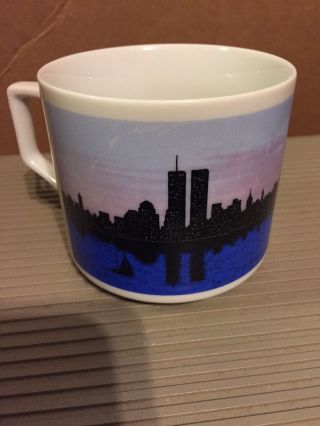 Vtg York City Skyline Coffee Mug Twin Towers Wtc Sullivan Payne Co.