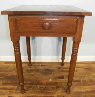 Single Drawer Bedside Nightstand Antique Washstand Lamp Table