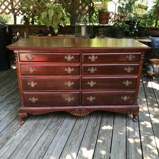 Antique Queen Anne Style Mahogany Double Dresser