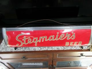 Vintage Stegmaier Light Up Beer Bar Sign Wilkes Barre Pa 26 Inches Long Rare