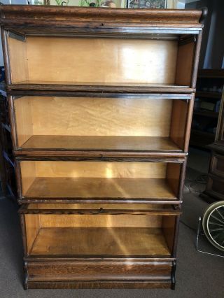 Antique Macey Barrister Lawyers Bookcase 4 Stack 2