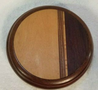 Wooden Round Trinket Box With Lid By Wood Of A Kind Los Angeles Ca