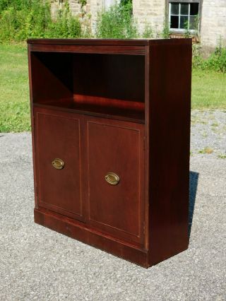 Antique C1949 Globe Wernicke Mahogany Chairside Bookcase Cabinet Credenza 30 " W