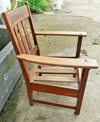 Quarter - Sawn Tiger Oak Stickley Style Arts and Crafts Chair American early 1900s 2