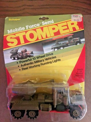 Vintage Schaper Stomper Semi Truck Army Anti Aircraft Gun - Mobile Force Semi