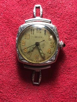 Vintage Art Deco Gruen 826 Sweep Second Swiss Watch Gold Filled/sapphire Repair