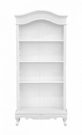 Louis Xv Mahogany 3 Shelf Bookcase Painted In French White