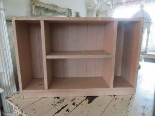 OMG Old Vintage Chippy Crackly PINK Wood CUBBY DISPLAY CABINET Bead board Back 3