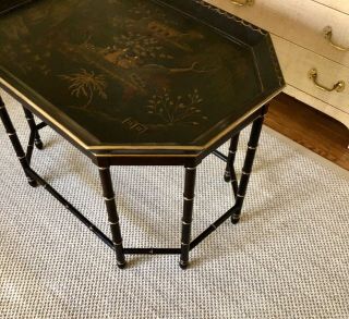 Vintage Baker Furniture Chinoiserie Faux Bamboo Coffee Table