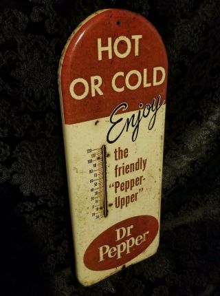 Vintage Enjoy Dr Pepper Hot or Cold Thermometer Sign Soda Cola 2