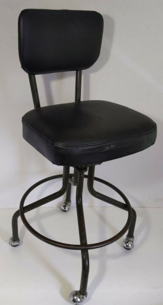 Antique Industrial Fritz Cross Rolling Swivel Desk Office Chair Steampunk